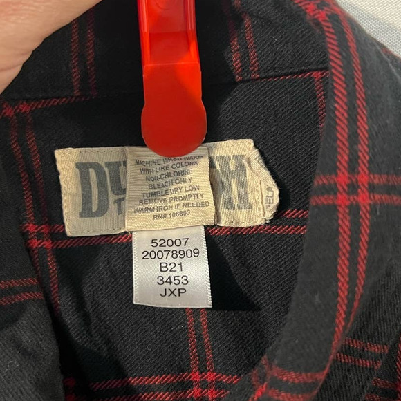 DULUTH TRADING Men Flannel Long Sleeve Button Front 100% Cotton Size Large Shirt - Picture 4 of 7